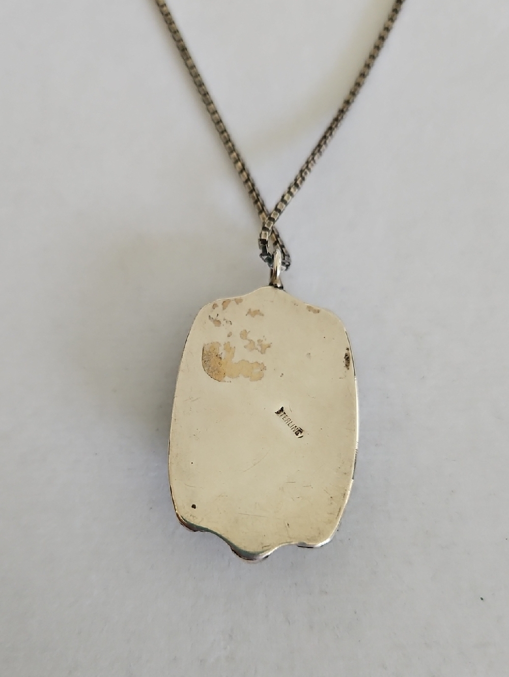 Vintage Sterling Silver Turquoise Pendant - Picture 11 of 15